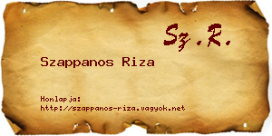 Szappanos Riza névjegykártya